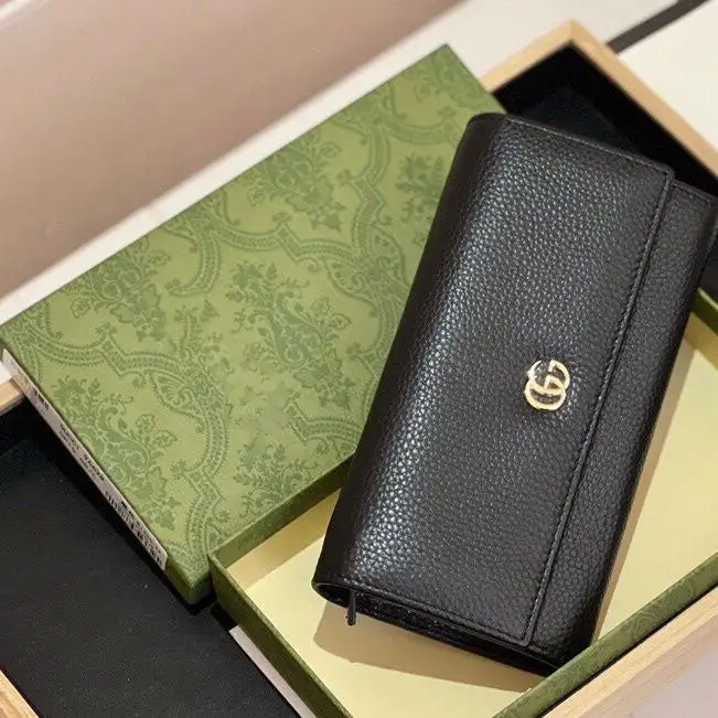 New Wallet Ladies New Wallet Ladies Leather Long Wallet Chain Bag