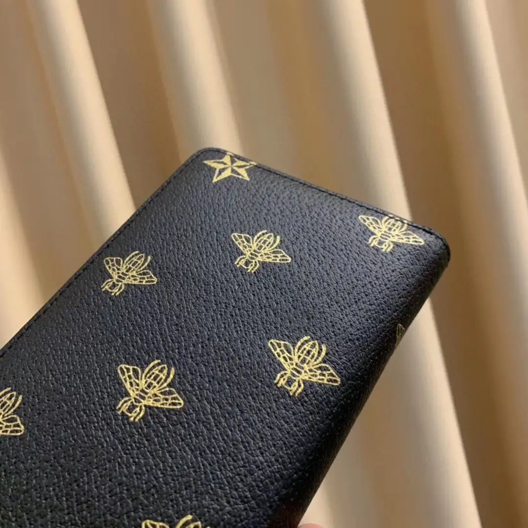 Men's New Wallet Men's Leather Long Wallet Zipper Bag