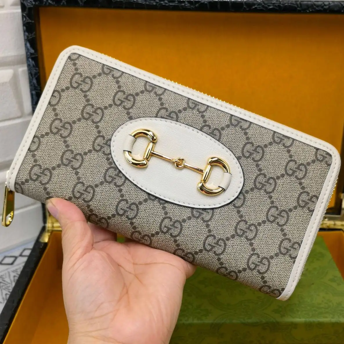 New Wallet Men's New Wallet Men's Leather Long Wallet Zipper Bag High-End Quality Unisex