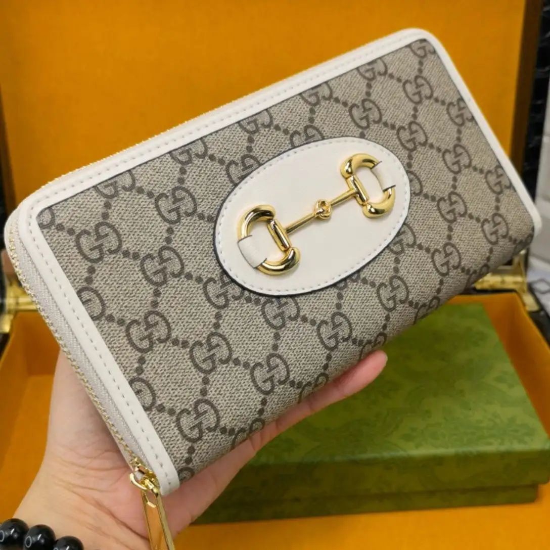 New Wallet Men's New Wallet Men's Leather Long Wallet Zipper Bag High-End Quality Unisex