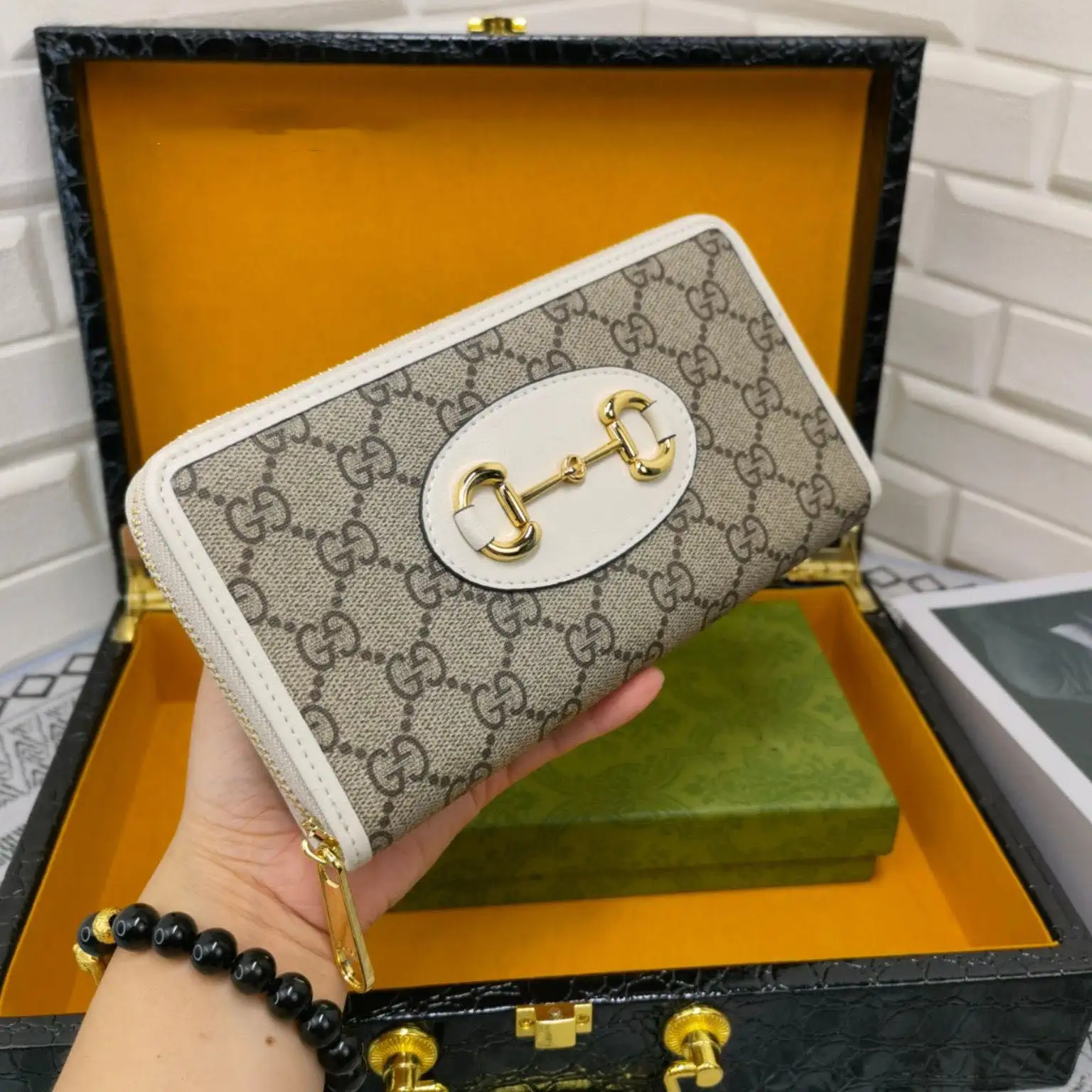 New Wallet Men's New Wallet Men's Leather Long Wallet Zipper Bag High-End Quality Unisex