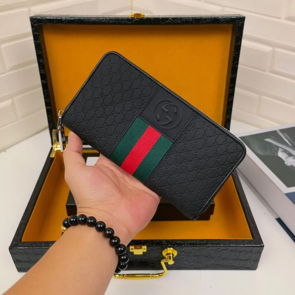 Men's New Wallet Men's Leather Long Wallet