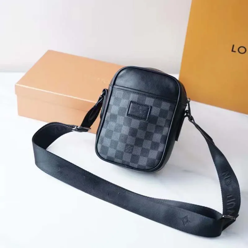 Small cross-body bag for men, top hardware accessories