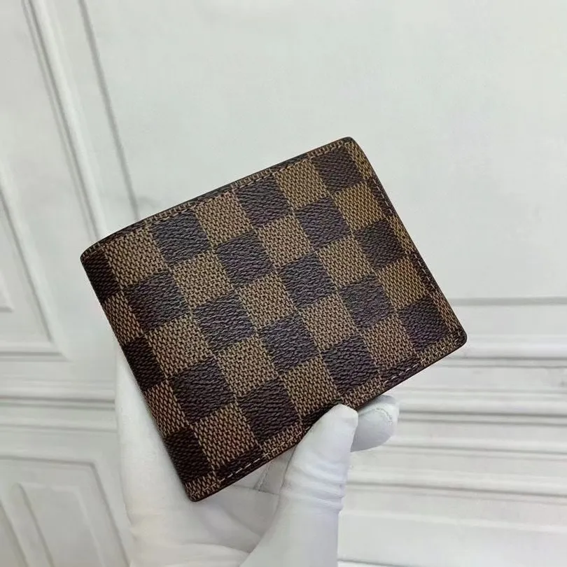 New Black and brown checked inspired mens wallet