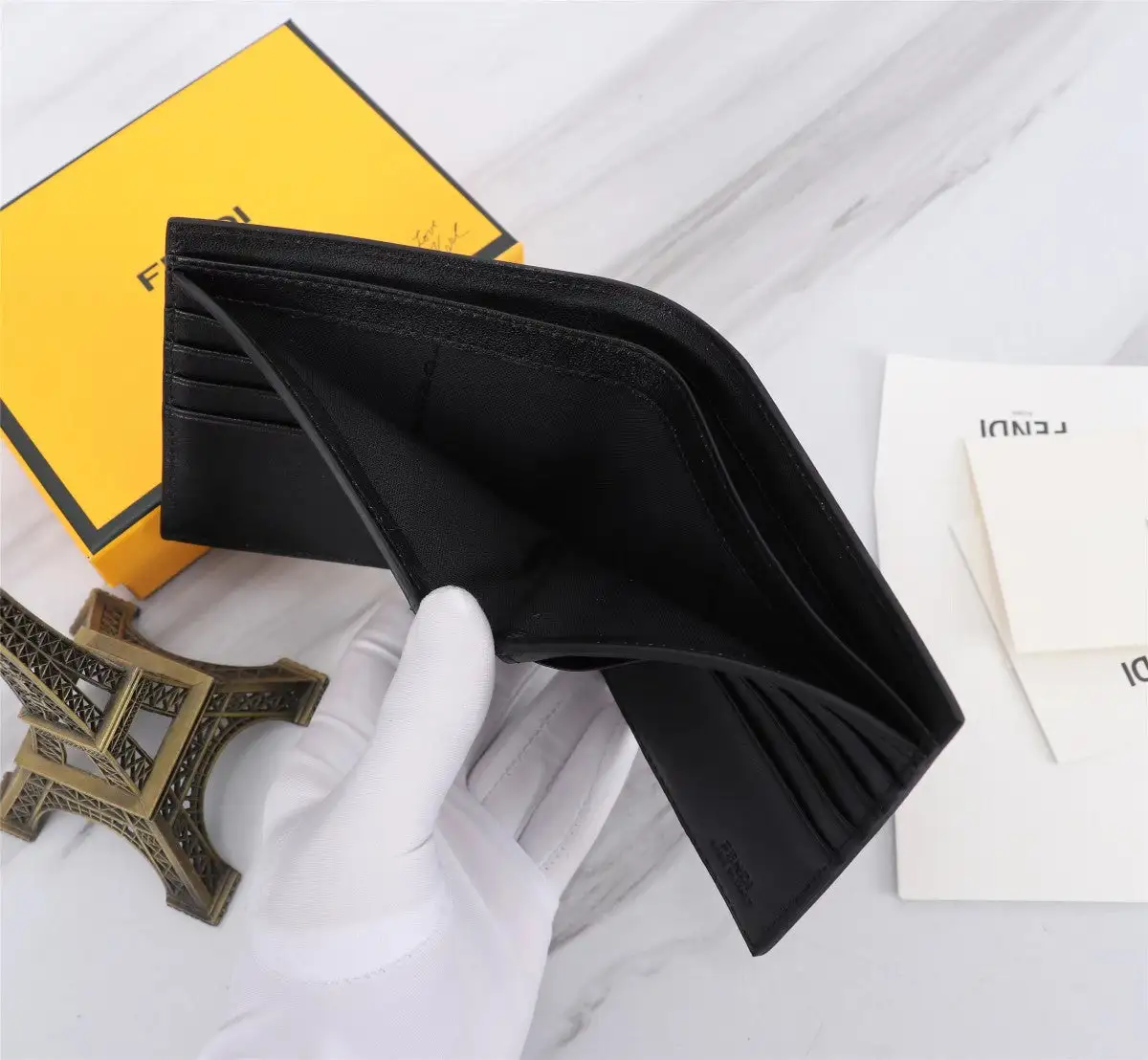 Gray Snakeskin Short Clip Wallet