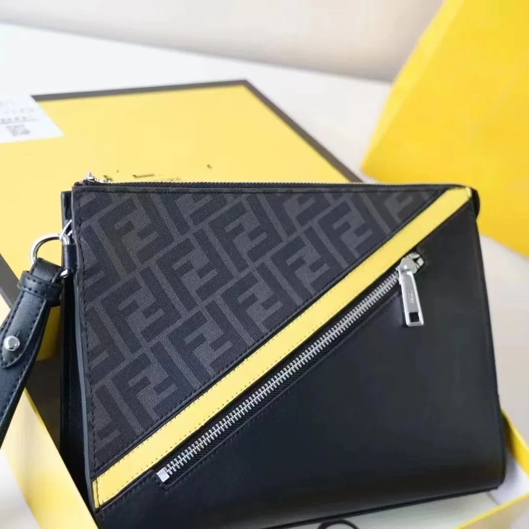 Genuine leather handheld business large capacity bag