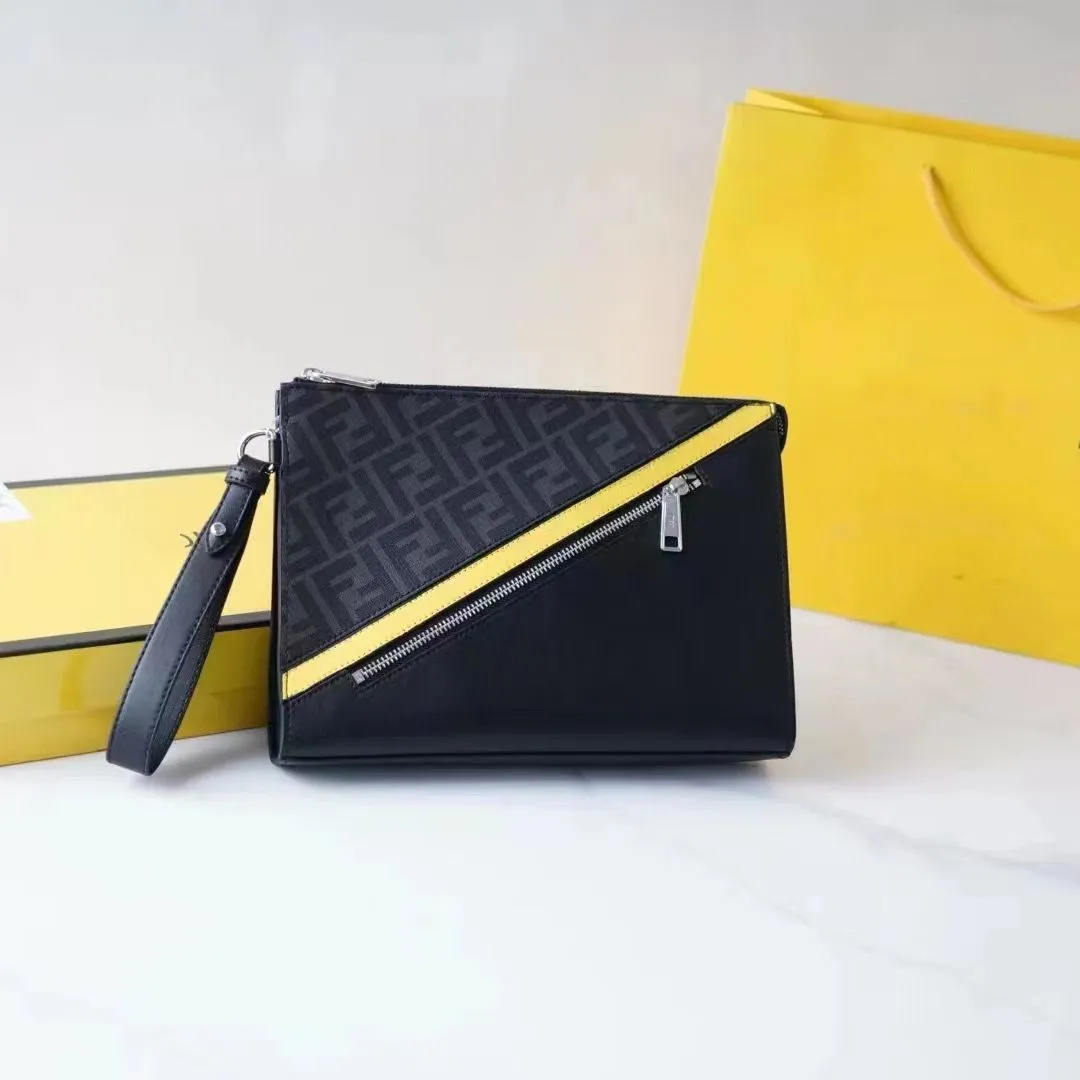 Genuine leather handheld business large capacity bag