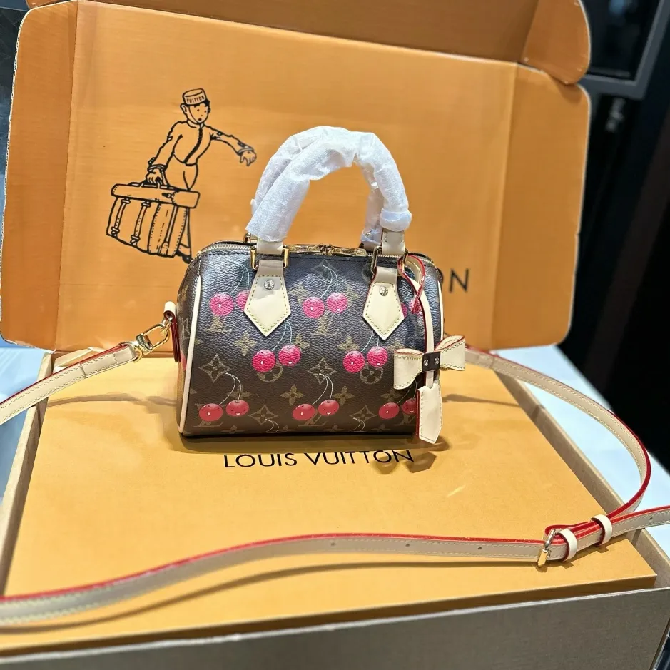 New Leather Handmade Cherry Fashion Bags