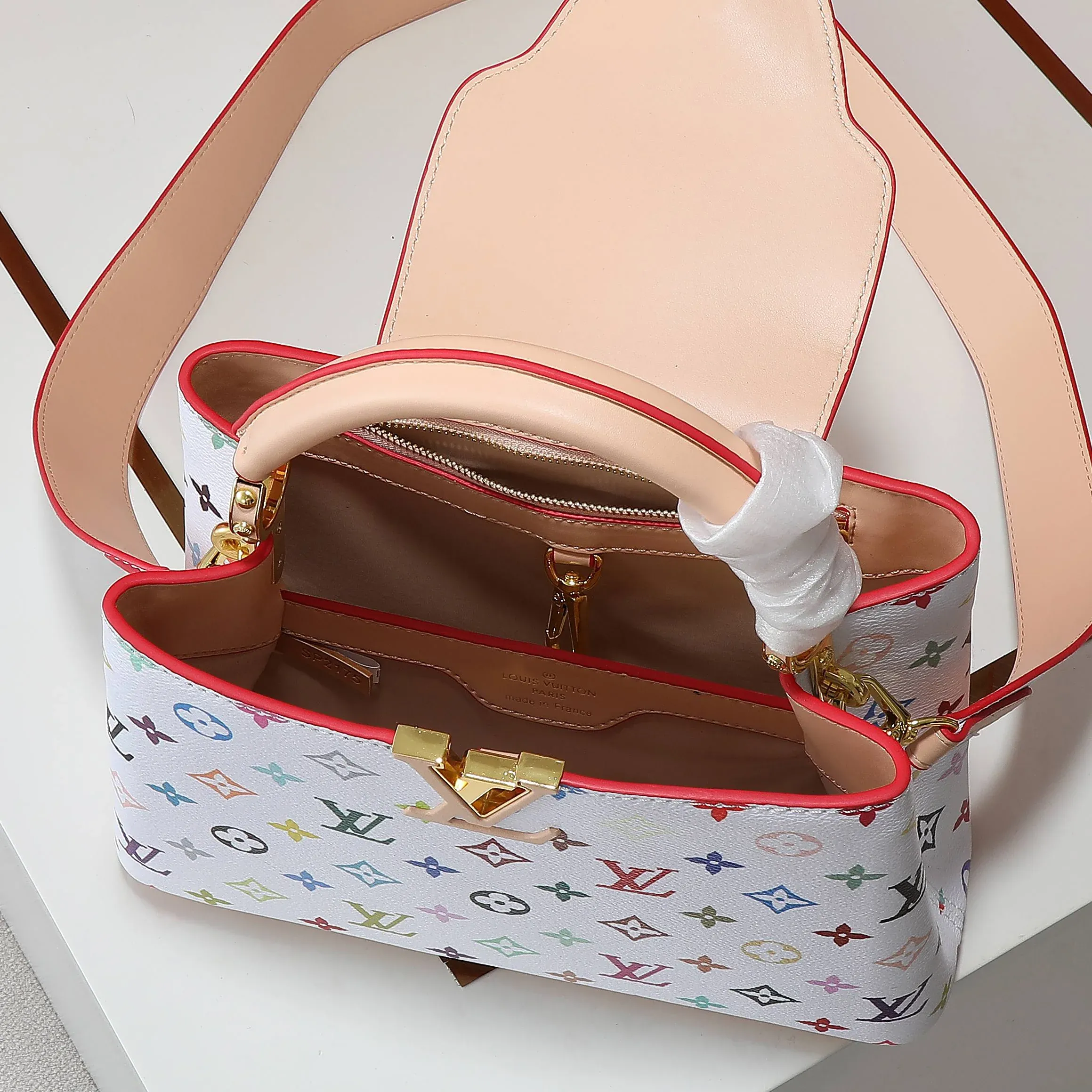 Litchi Wristlet Flap Head Women's Crossbody Bag