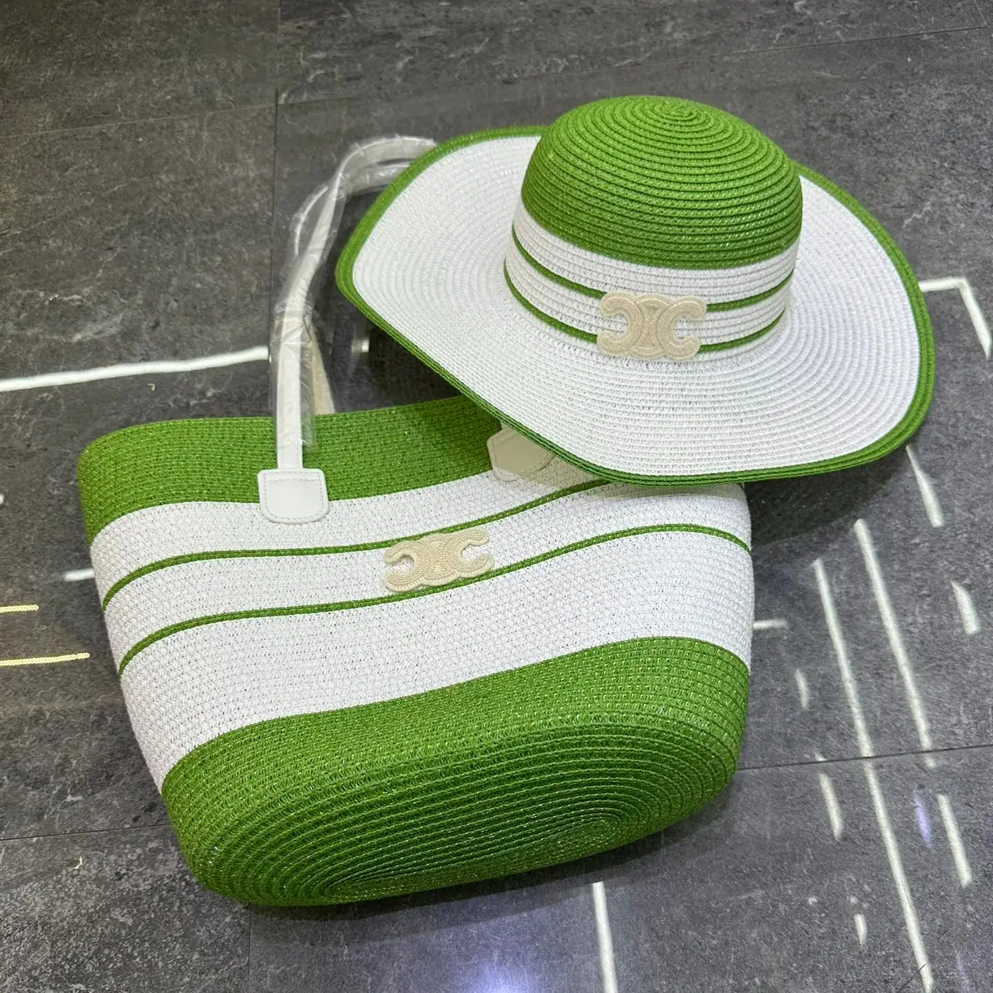 New Fashion Hundred Beach Hat and Bag Set