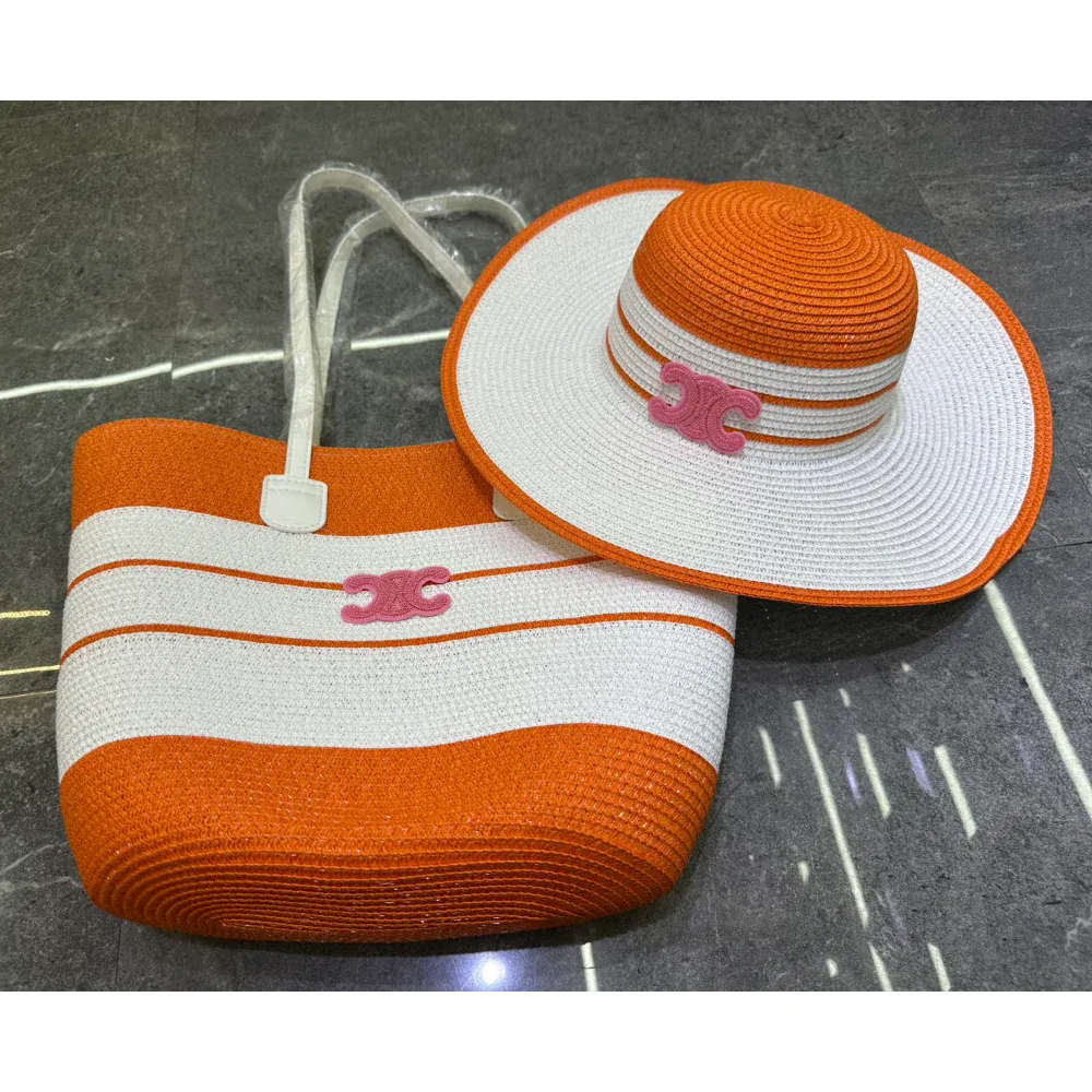 New Fashion Hundred Beach Hat and Bag Set