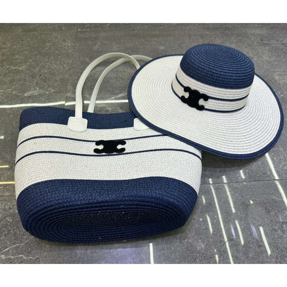 New Fashion Hundred Beach Hat and Bag Set
