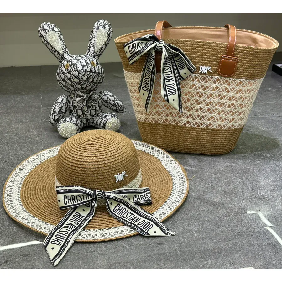 New Fashionable Hundred Beach Hat and Bag Set