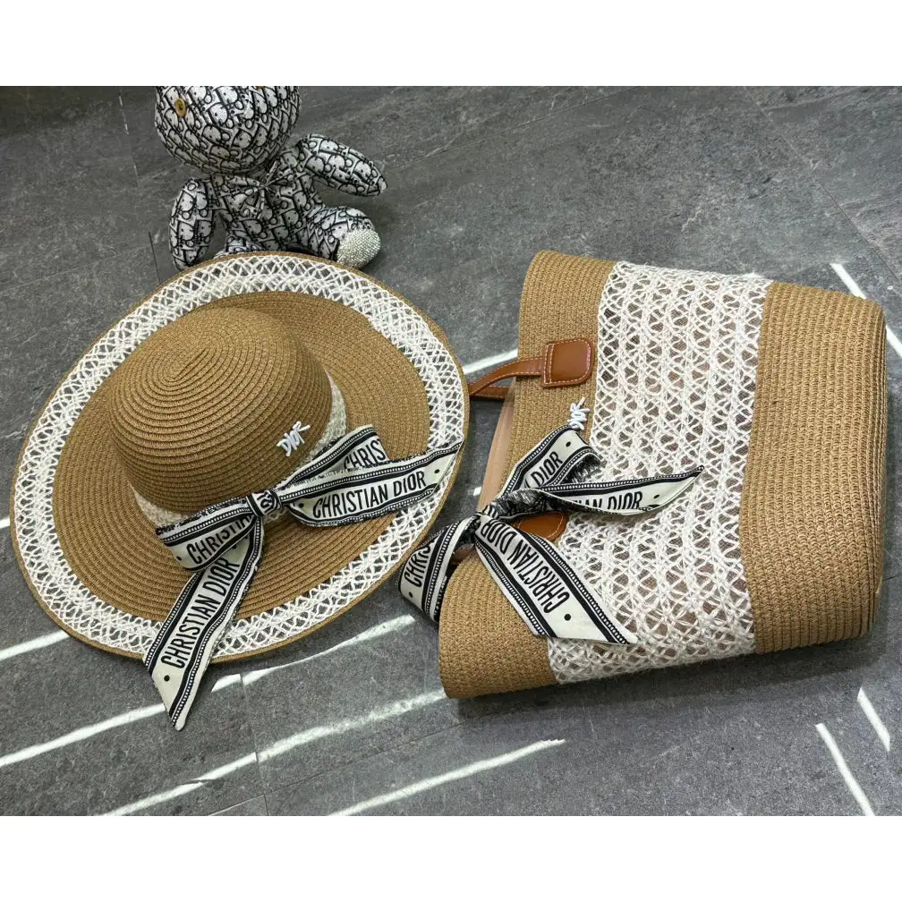 New Fashionable Hundred Beach Hat and Bag Set
