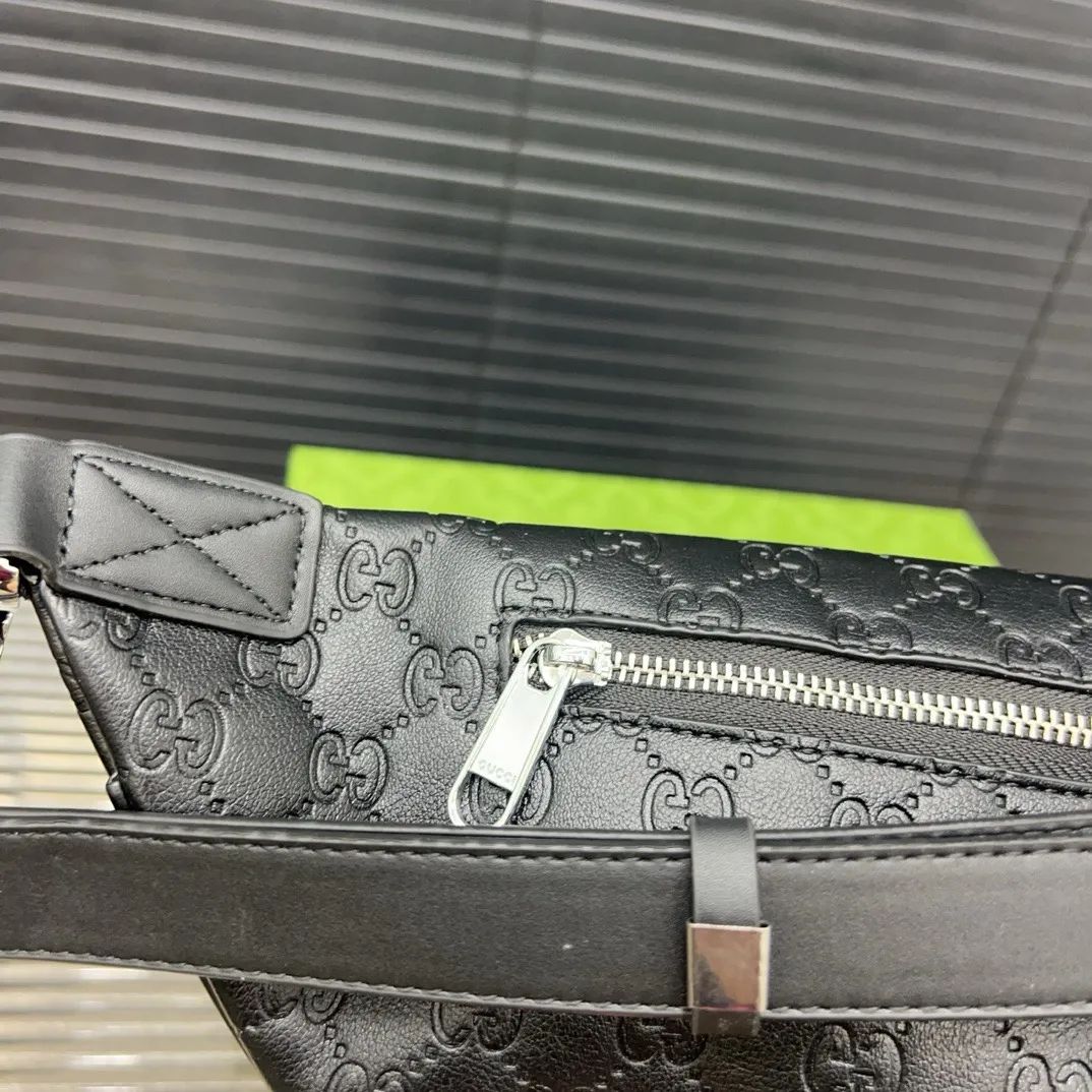 Classic Embossed Print Waist Bag Crossbody Chest Bag