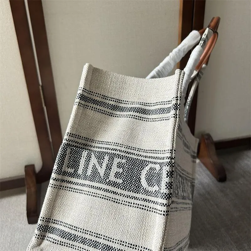 Cabas Thais In Striped Textile Women Tote Bag