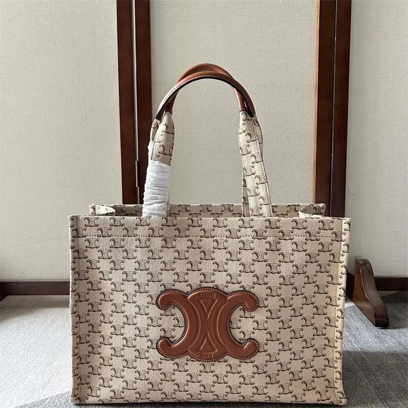 Cabas Thais Jacquard Fabric Tote Bag