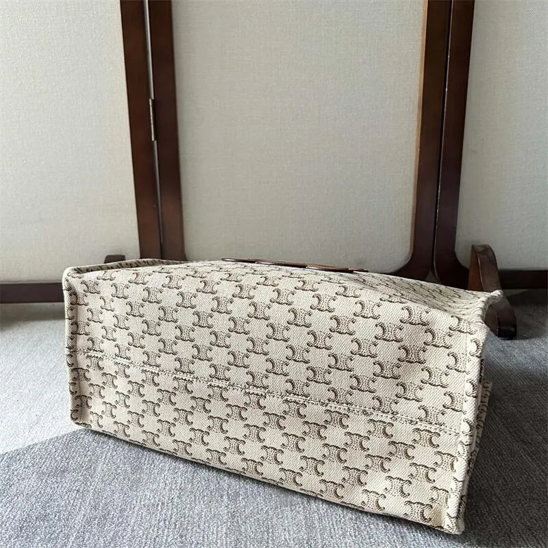 Cabas Thais Jacquard Fabric Tote Bag