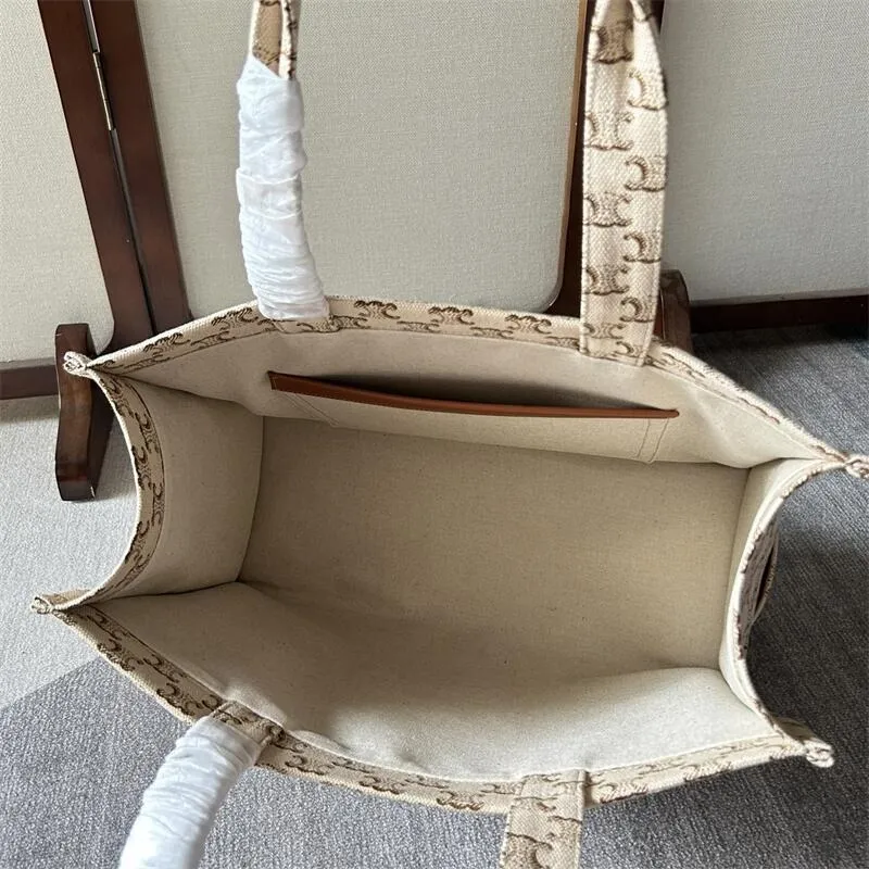 Cabas Thais Jacquard Fabric Tote Bag