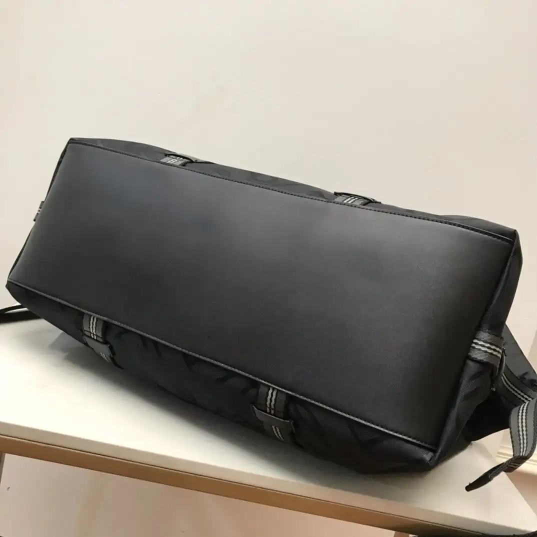 Monogram Recycled Polyester Jacquard Holdall Black