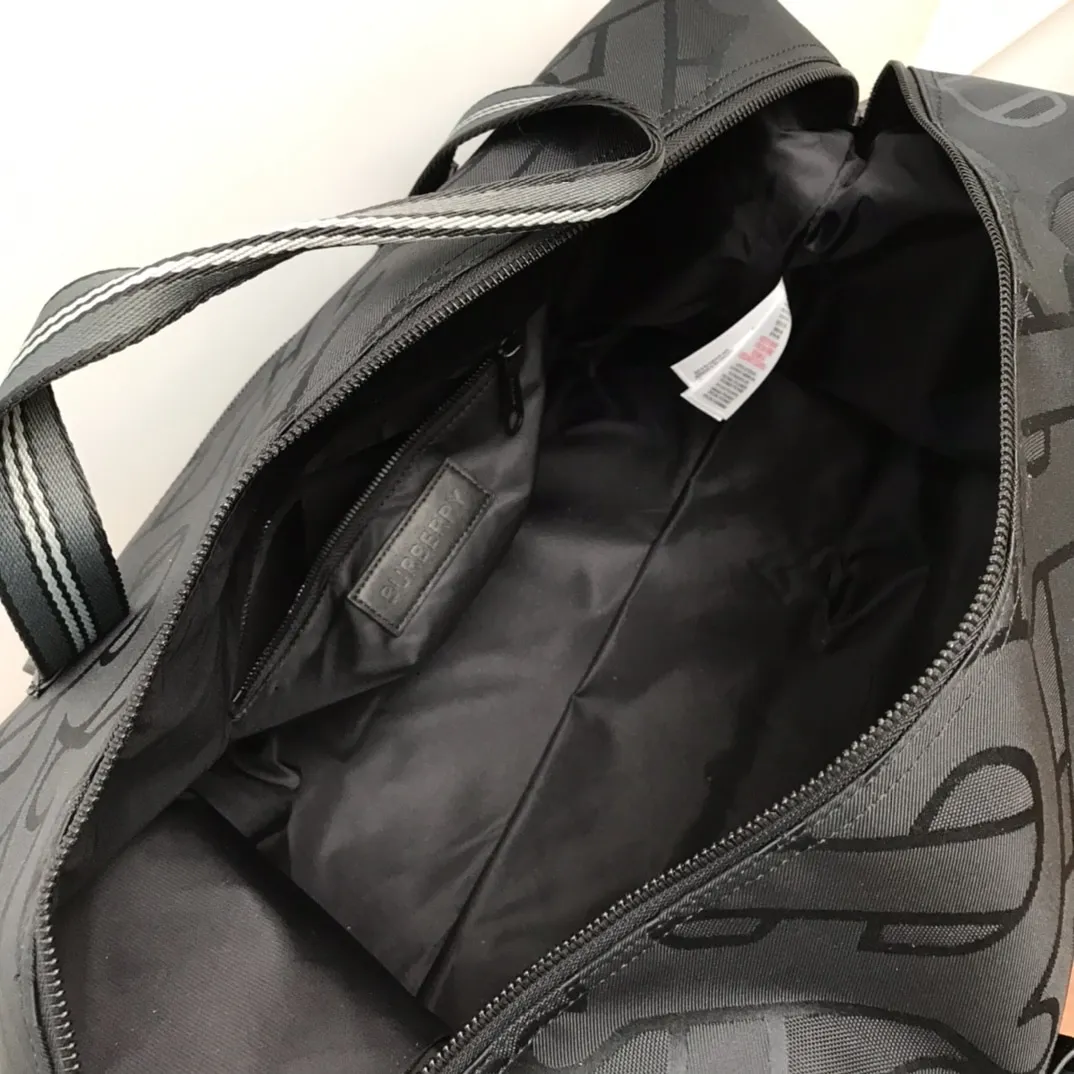 Monogram Recycled Polyester Jacquard Holdall Black