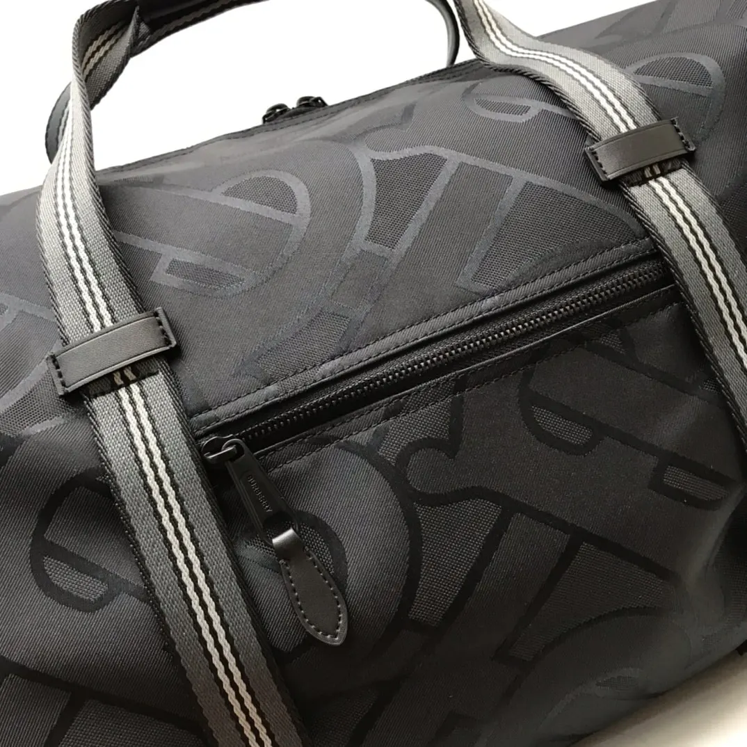 Monogram Recycled Polyester Jacquard Holdall Black