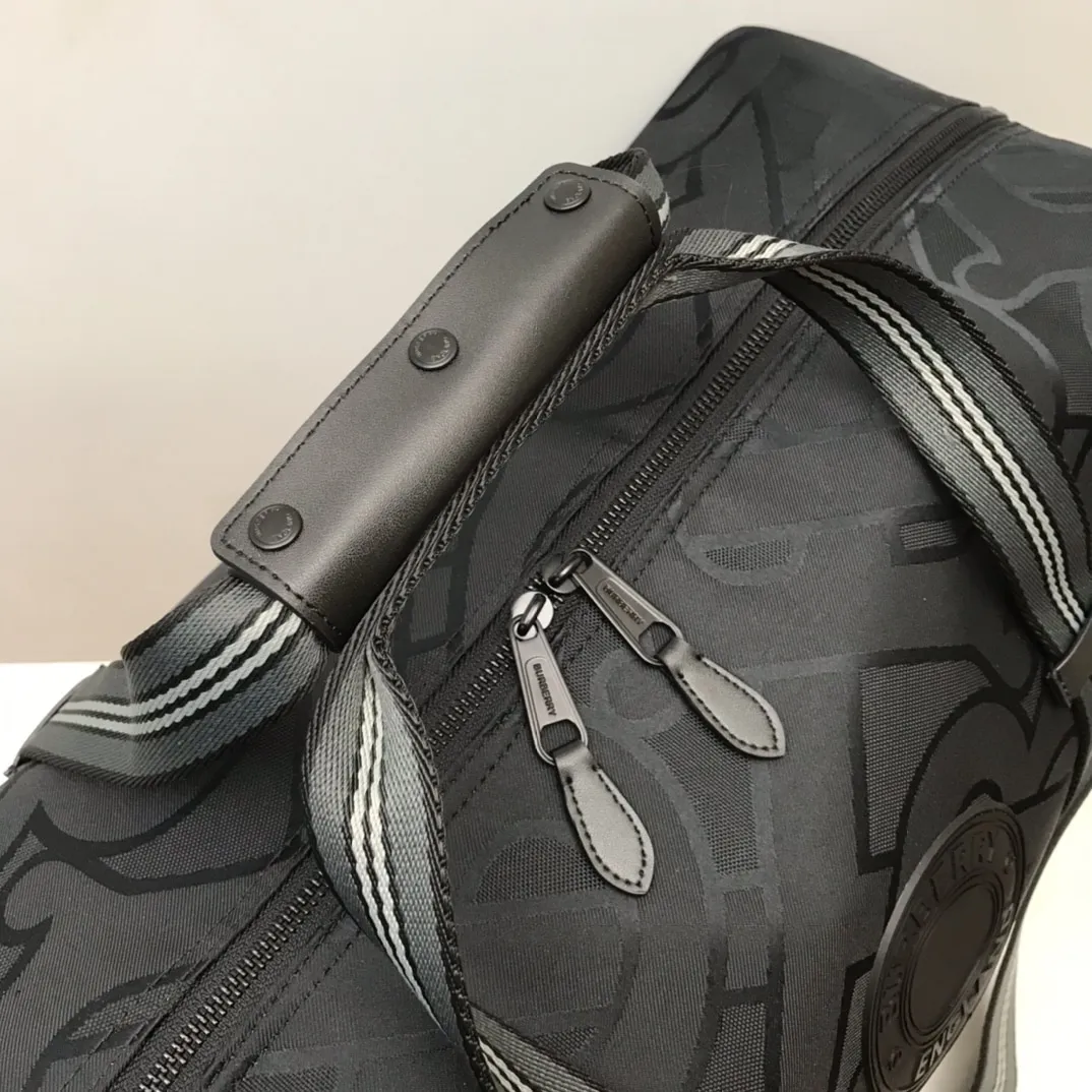 Monogram Recycled Polyester Jacquard Holdall Black