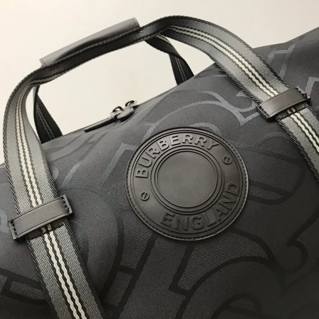 Monogram Recycled Polyester Jacquard Holdall Black