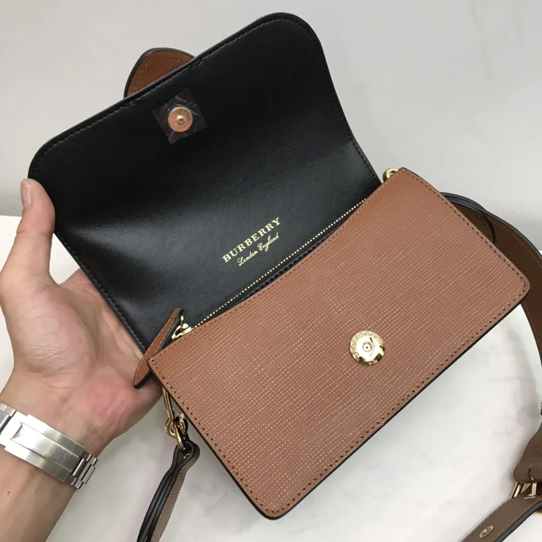 Small Bridle House Check And Buckle Crossbody Brown For Women