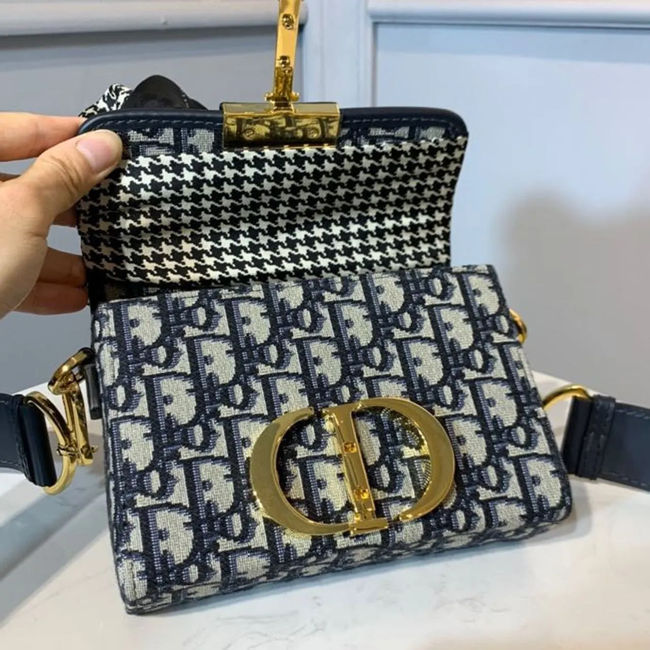 Montaigne Box Bag Blue Oblique For Women