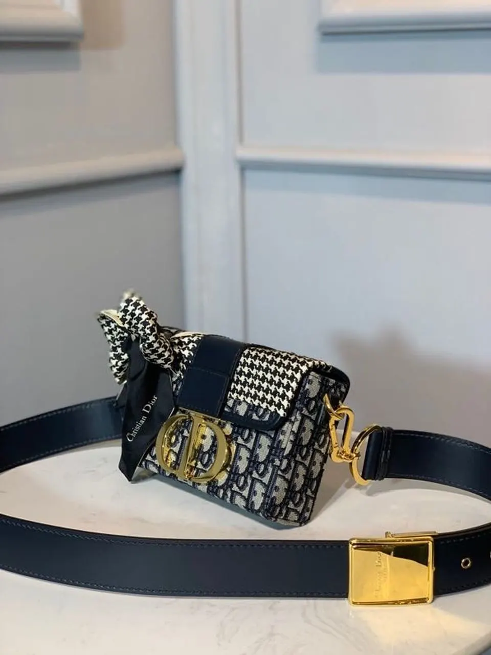 Montaigne Box Bag Blue Oblique For Women