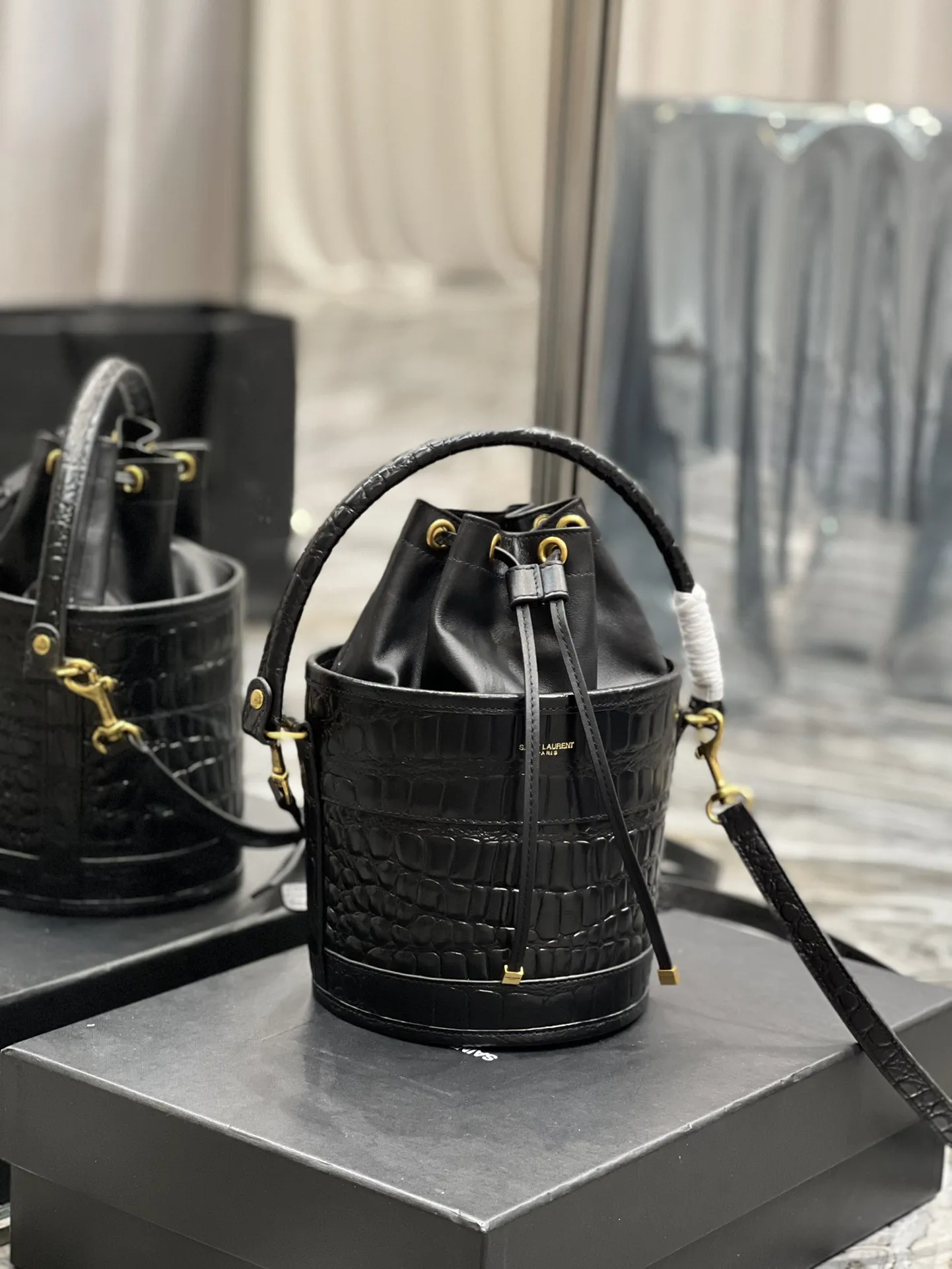 Small Bucket Bag Black For Women