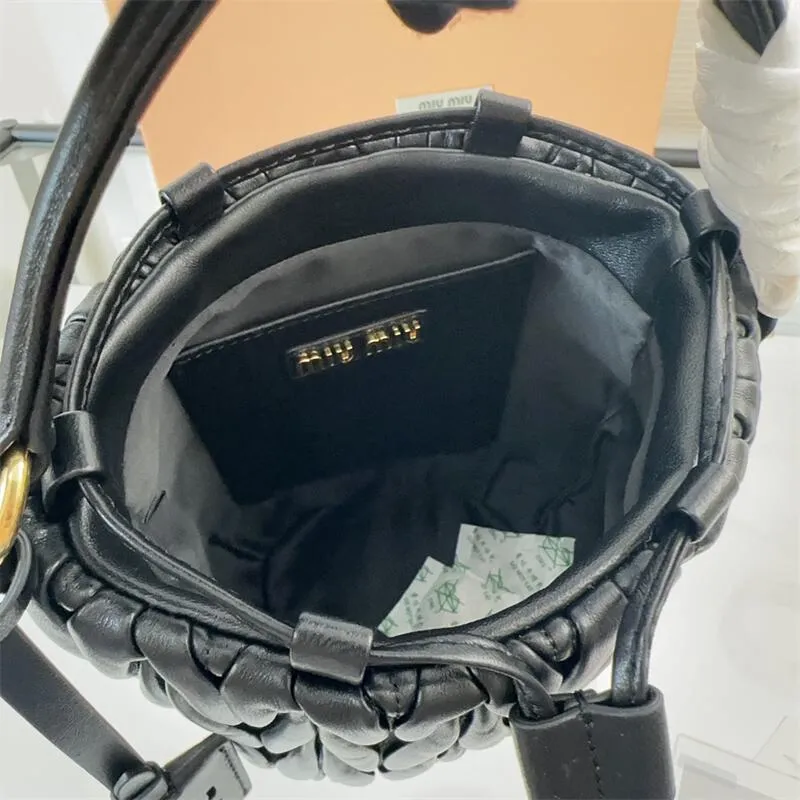 Matelasse Nappa Leather Mini Bucket Bag