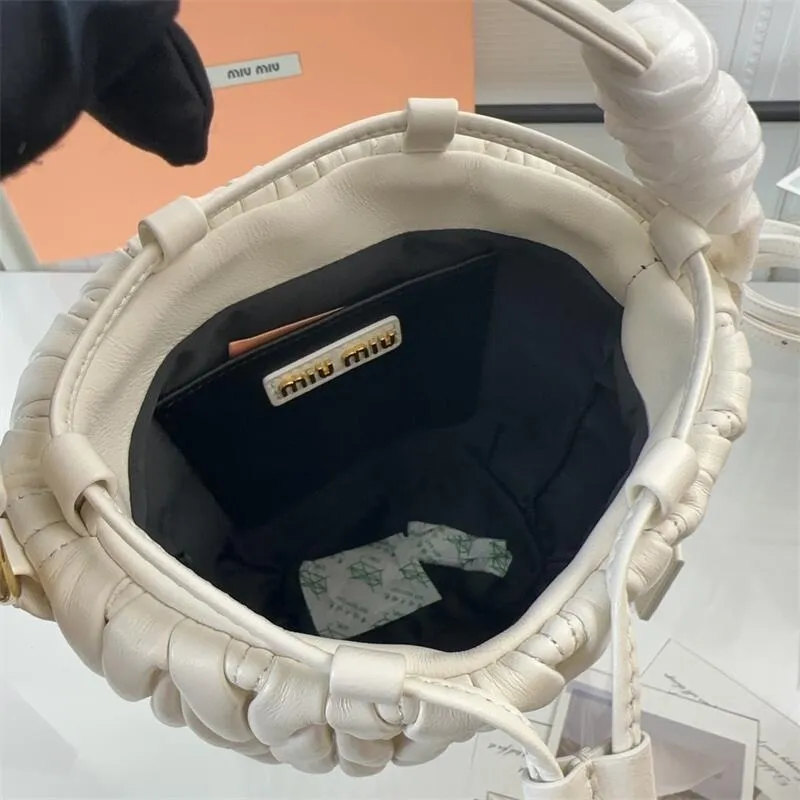 Matelasse Nappa Leather Mini Bucket Bag