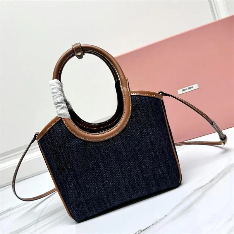 Ivy Denim and Leather Handbag