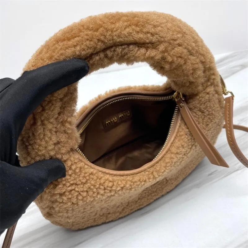 Shearling Wander Top Handle Bag