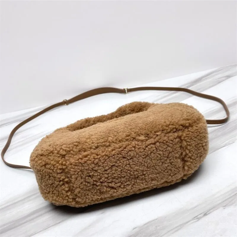Shearling Wander Top Handle Bag
