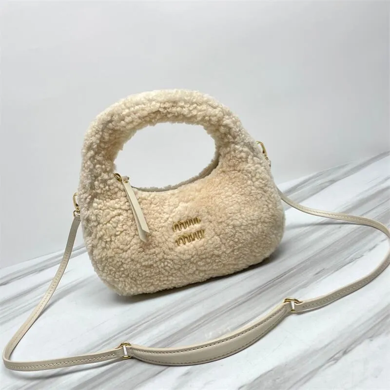 Shearling Wander Top Handle Bag