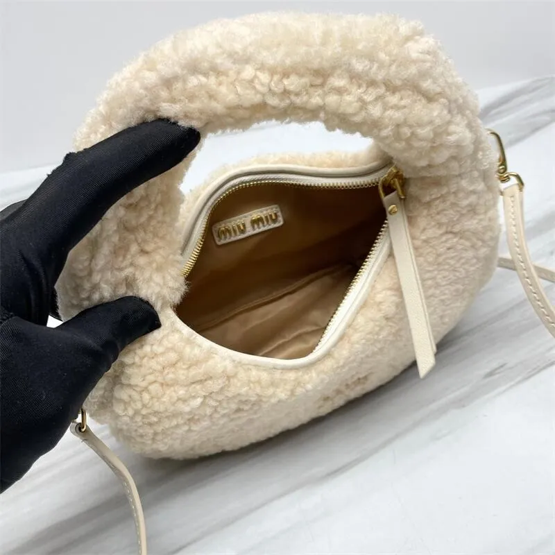 Shearling Wander Top Handle Bag