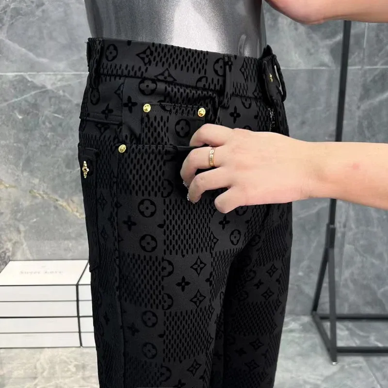 fashionable all-match slim fit trousers