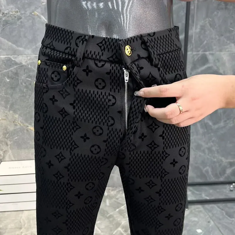 fashionable all-match slim fit trousers