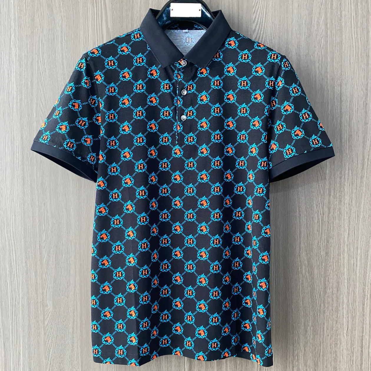 Men's light business polo shirt short sleeved