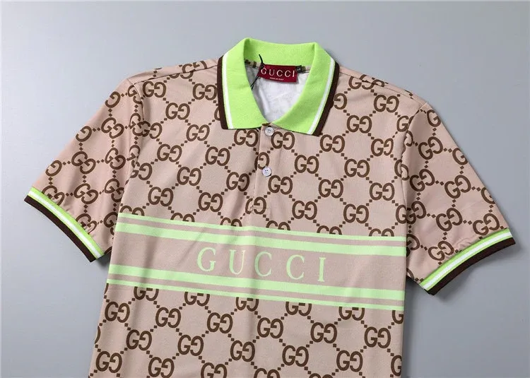 Men's casual lapel short sleeved polo shirt