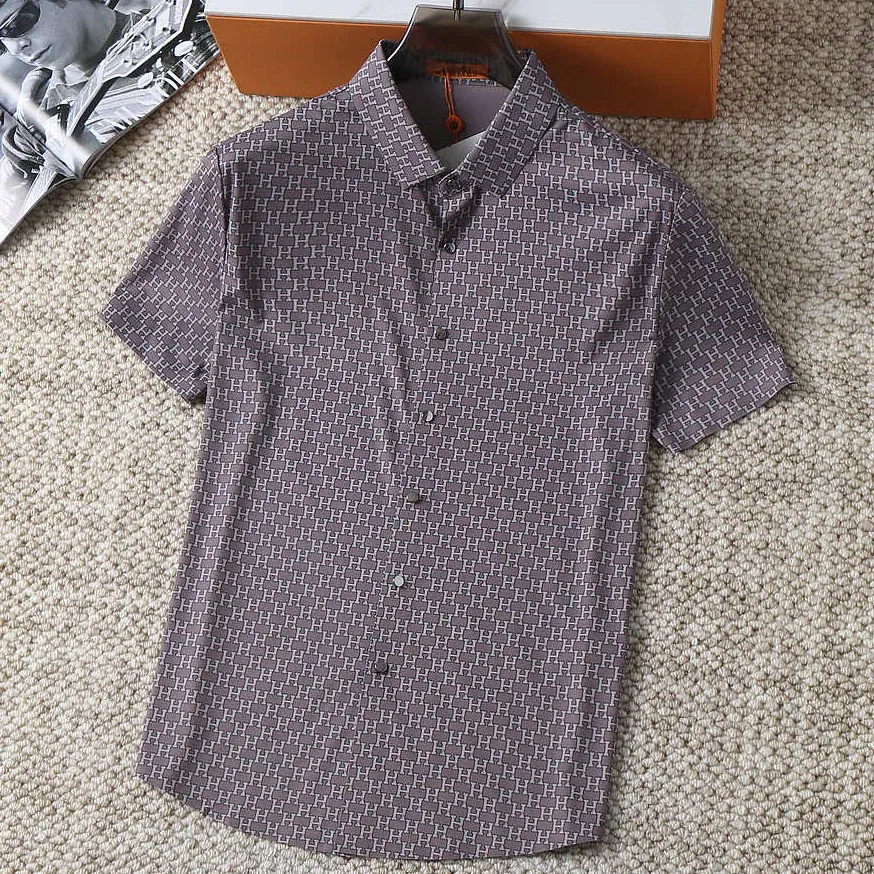 High end fashion casual short sleeved shirt