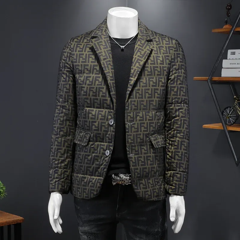 Winter men's warm suit down jacket