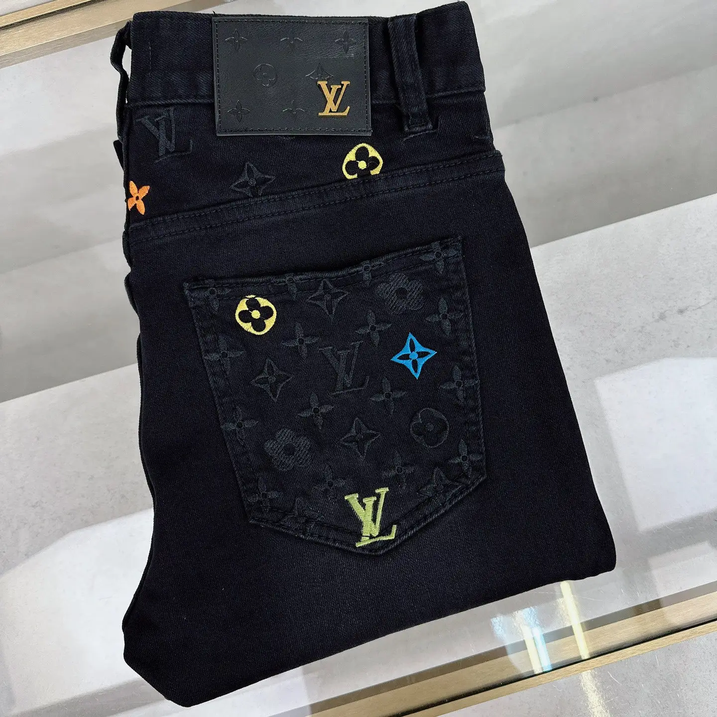 Men's casual washed presbyopia jeans