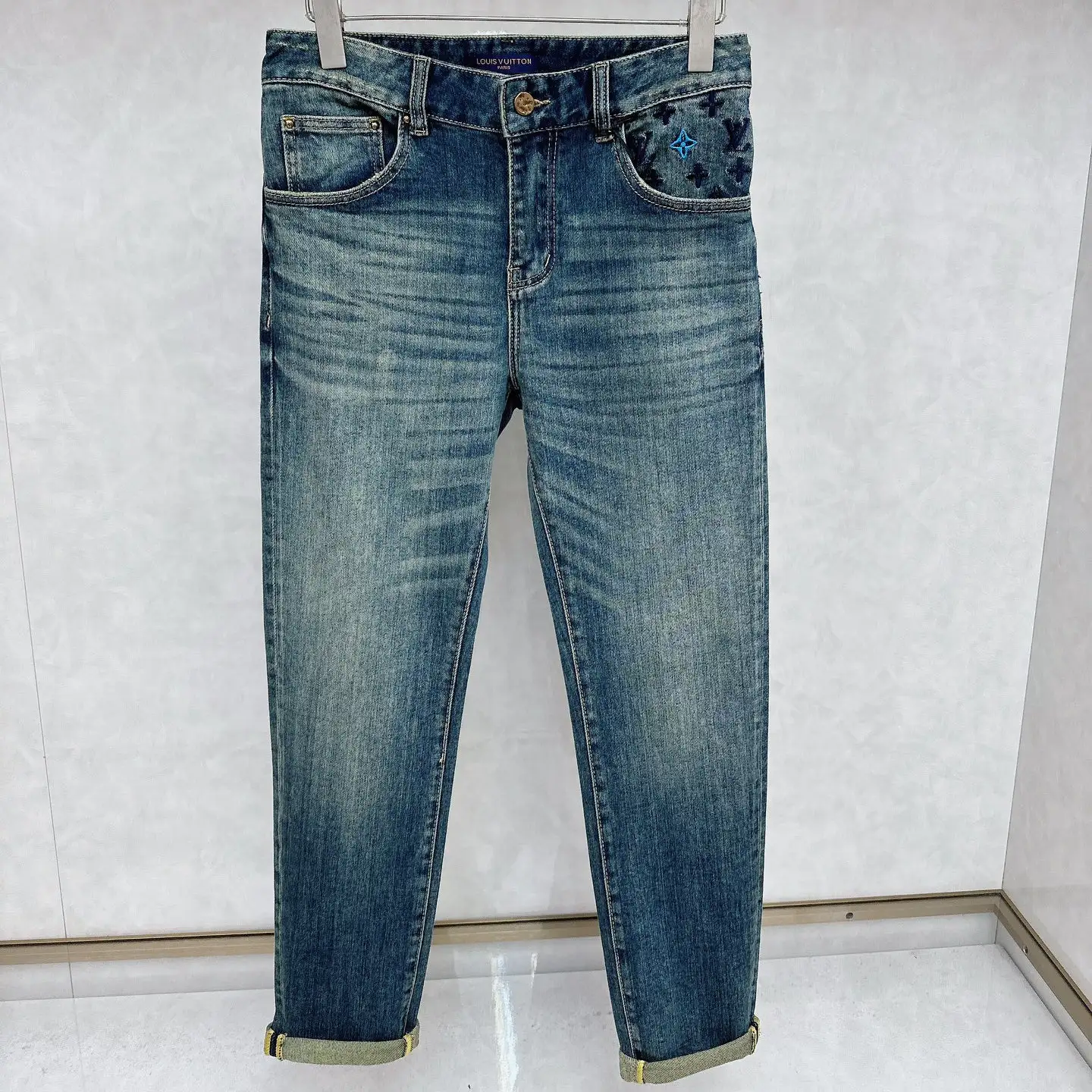 Men's casual washed presbyopia jeans