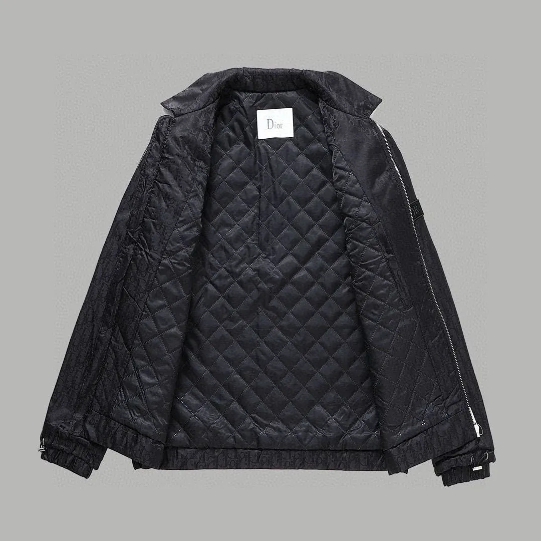 New Jacquard Loose Jacket Flip Collar Unisex Coat