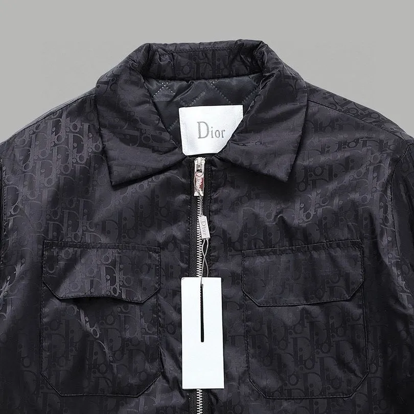 New Jacquard Loose Jacket Flip Collar Unisex Coat