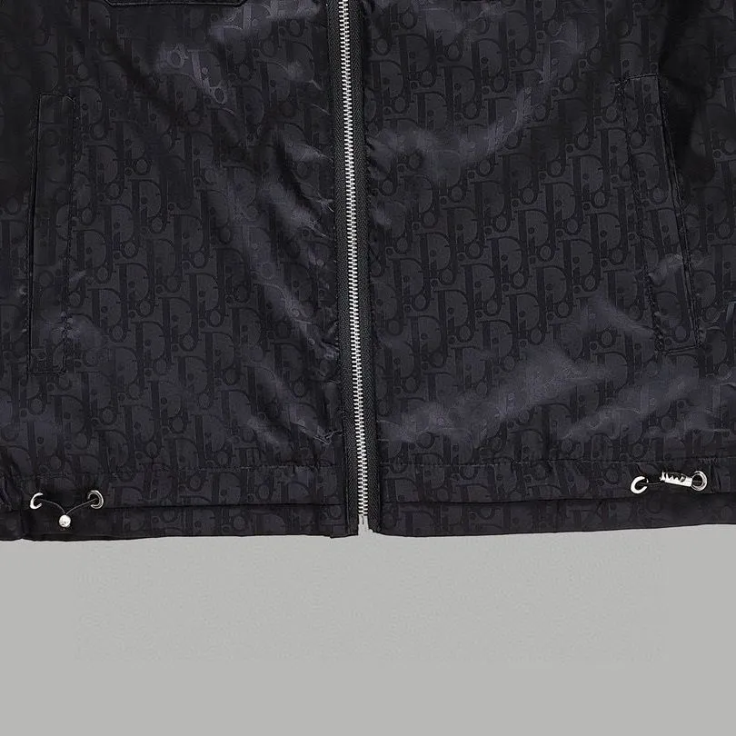 New Jacquard Loose Jacket Flip Collar Unisex Coat